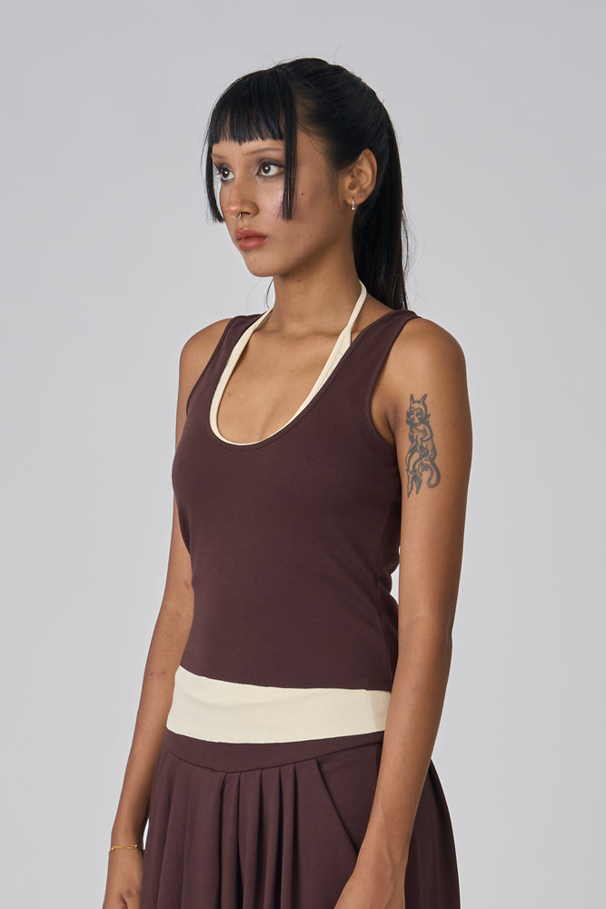 Duo Tank - Butter/Chestnut