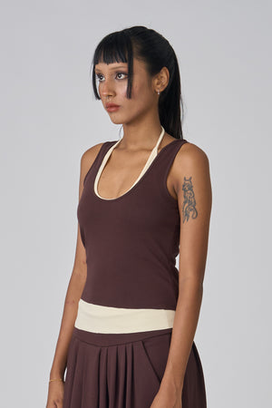 Duo Tank - Butter/Chestnut