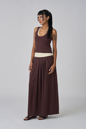 Duo Tank - Butter/Chestnut