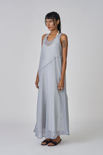 Maxi Layered Dress - Blue/Grey