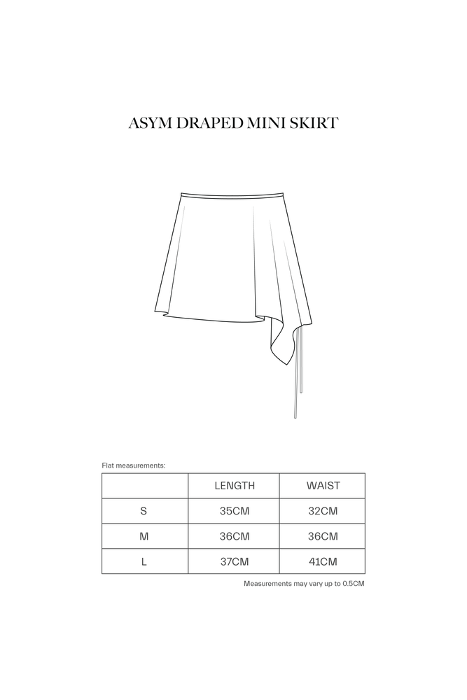 Asym Draped Mini Skirt
