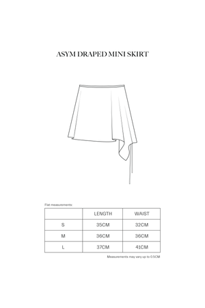 Asym Draped Mini Skirt