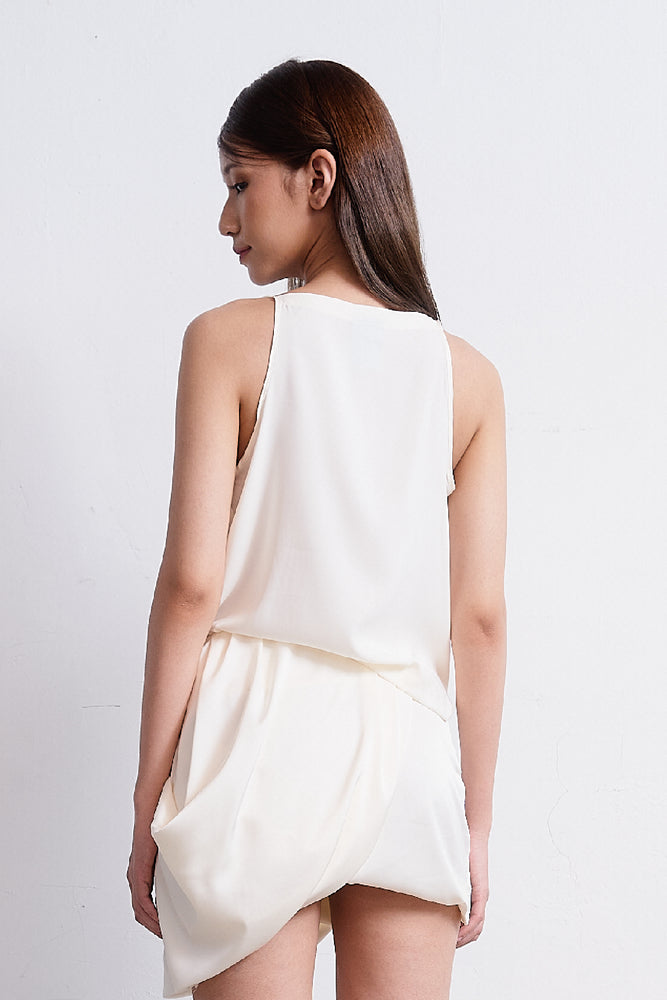 Draped Tank Top - Ivory