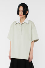 Oversized Polo Shirt - Pale Green