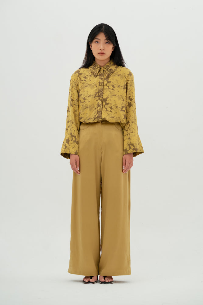 Golden Floral Blouse