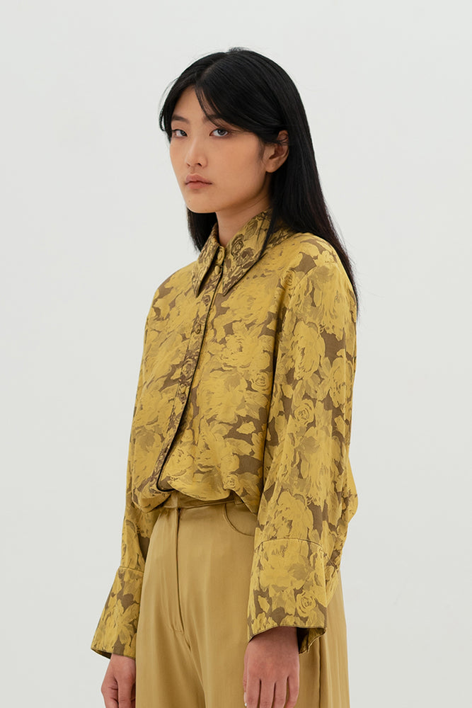 Golden Floral Blouse