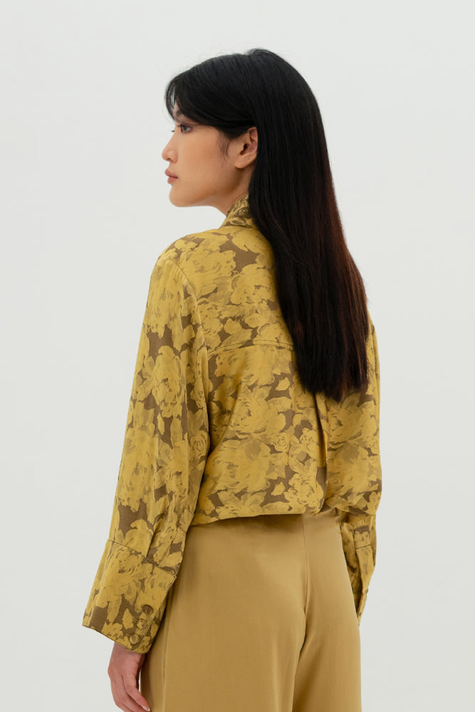 Golden Floral Blouse