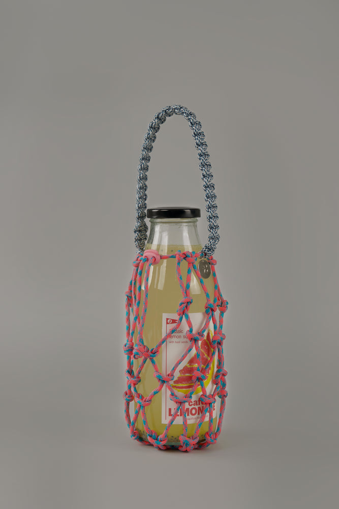 Paracord Bottle Bag (Ice Pink)